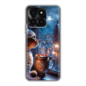 Чохли на Новий Рік Huawei Honor X6a (Кіт новорічний)