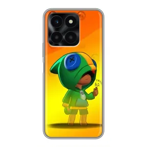 Чохол Бравл Старс для Huawei Honor X6a (LEON в кофті)