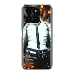 Силиконовый чехол с картинкой "Герой Pubg" на Huawei Honor X6a (Man Пубг)