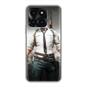 Силиконовый чехол с картинкой "Герой Pubg" на Huawei Honor X6a (Пабг)