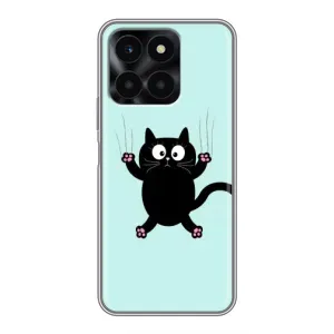 Силіконовий чохол з котиком для Huawei Honor X6a (Падаючий кіт)