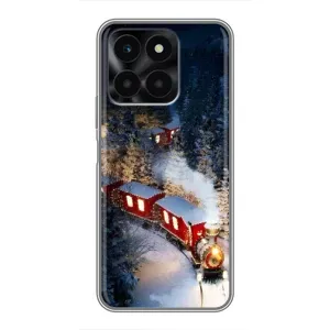 Силіконовий бампер на різдво для Huawei Honor X6a (Потяг)