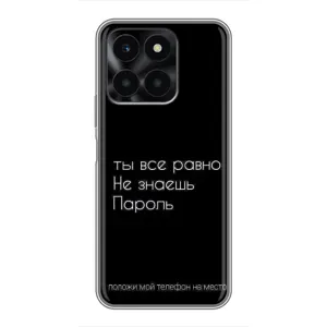 Чехол с прикольным текстом на Huawei Honor X6a (Положи мой телефон)