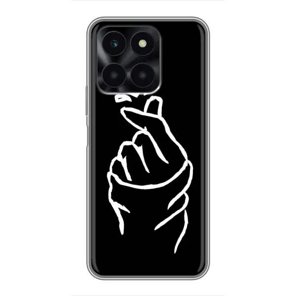 Чехол с рисунком «Сердце на черном» для Huawei Honor X6a Чехол с рисунком «Сердце на черном» для Huawei Honor X6a