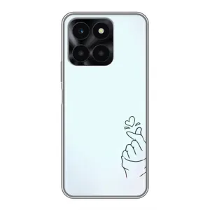 Чехлы (Знак сердечка) на Huawei Honor X6a (Сердце на голубом)