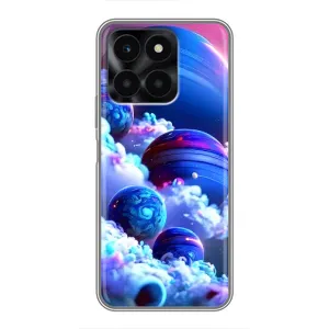 Чехлы КОСМОС для Huawei Honor X6a (Синие планеты)