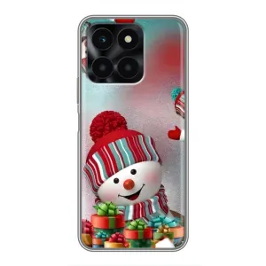 Чохли на Новий Рік Huawei Honor X6a (Сніговик в шапці)