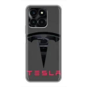 Силіконовий бампер з картинкою машини на Huawei Honor X6a (Logo TESLA)