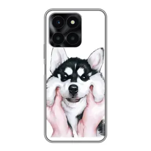 Бампер для Huawei Honor X6a з картинкою "Песики" (Собака Хаскі)