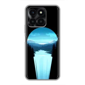 Летний Чехол на Huawei Honor X6a (Синий Водопад)