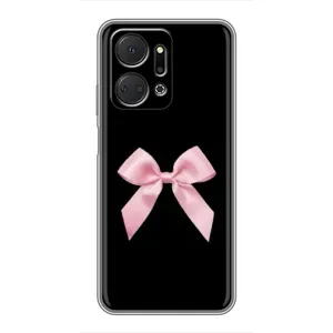 Чохол банти для Huawei Honor X7a (Бант на чорному)