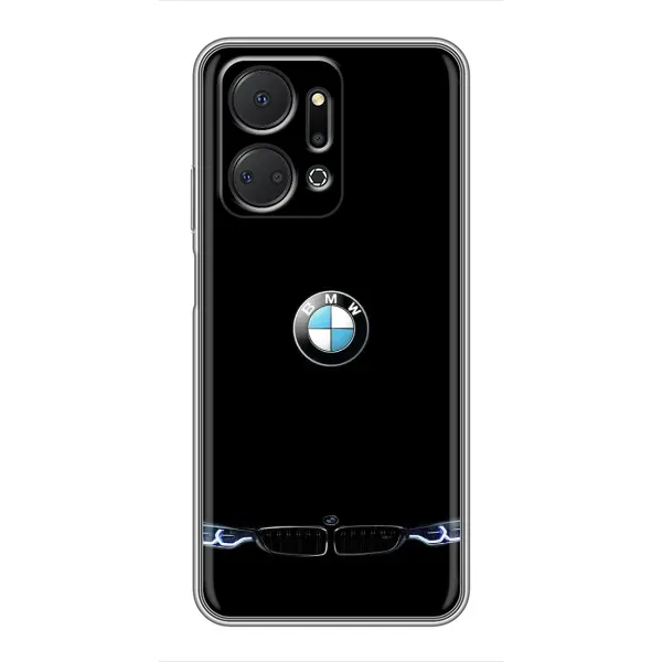 Чехол с рисунком «Черный BMW» для Huawei Honor X7a