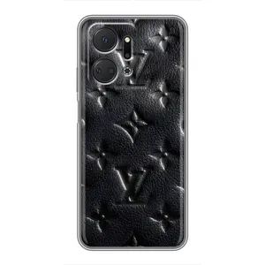 Текстурный Чехол Louis Vuitton для Хуавей Хонор X7a (Черный ЛВ)