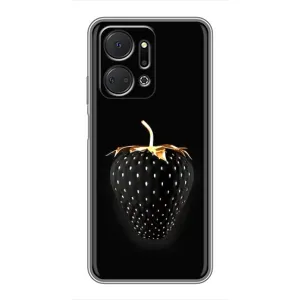 Чохол з зображенням смачної їжі для Huawei Honor X7a (Чорна полуниця)