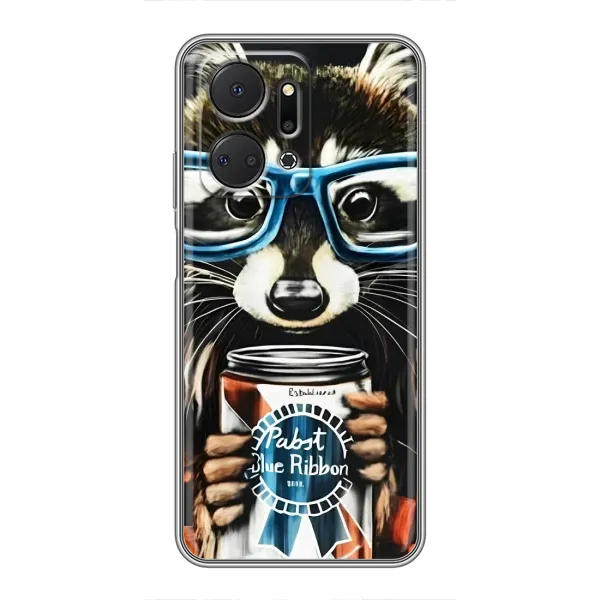 Чохол з малюнком «Єнот в окулярах» для Huawei Honor X7a Чохол з малюнком «Єнот в окулярах» для Huawei Honor X7a