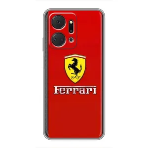 Силіконовий бампер з картинкою машини на Huawei Honor X7a (Ferrari Logo)