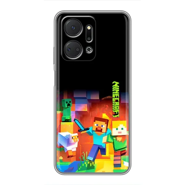 Чехол с рисунком «Герой Майнкрафт» для Huawei Honor X7a Чехол с рисунком «Герой Майнкрафт» для Huawei Honor X7a