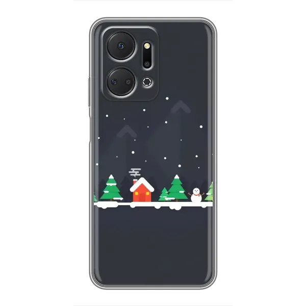 Чехол с рисунком «Город зимний» для Huawei Honor X7a