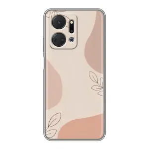 Чохол квітковий дизайн для Huawei Honor X7a (Кориневий фон)