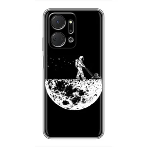 Силиконовый Чехол с принтом "Космонавты" на Huawei Honor X7a (Космонавт)