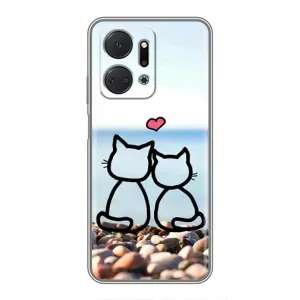 Силіконові Чохли Коханій людині для Huawei Honor X7a (Котейки)