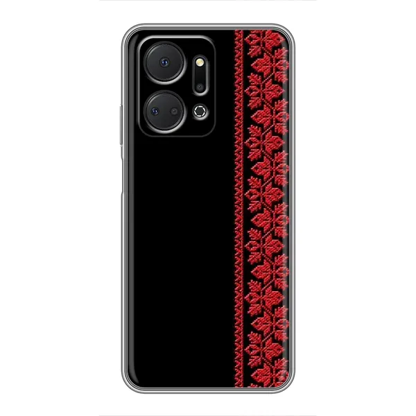 Чехол с рисунком «Красная Вышиванка» для Huawei Honor X7a Чехол с рисунком «Красная Вышиванка» для Huawei Honor X7a
