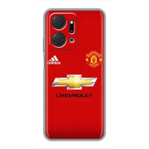 Силиконовые Чехлы принт Футбол на Huawei Honor X7a (Man United)