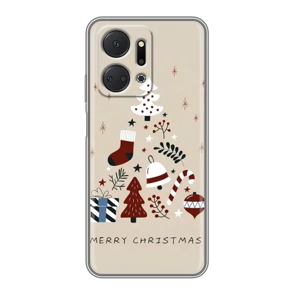 Чехол с рисунком «Merry Christmas» для Huawei Honor X7a Чехол с рисунком «Merry Christmas» для Huawei Honor X7a