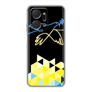 Чехол на Huawei Honor X7a Украинский дизайн (Мир для Украины)