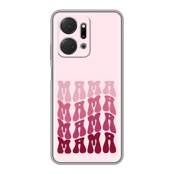 Чехол с рисунком «Надпись мама» для Huawei Honor X7a Чехол с рисунком «Надпись мама» для Huawei Honor X7a