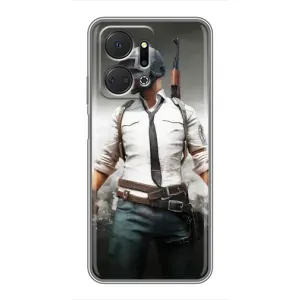 Силиконовый чехол с картинкой "Герой Pubg" на Huawei Honor X7a (Пабг)