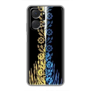 Силиконовый Чехол на Huawei Honor X7a (Патриотическая вышиванка)