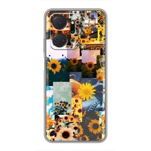 Чехол с рисунком «Подсолнуховый дизайн» для Huawei Honor X7a Чехол с рисунком «Подсолнуховый дизайн» для Huawei Honor X7a