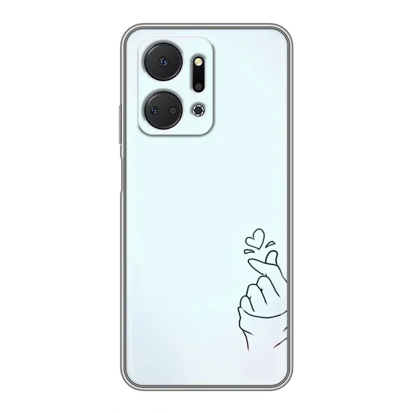Чехол с рисунком «Сердце на голубом» для Huawei Honor X7a