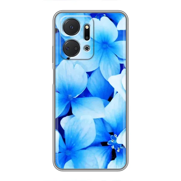 Чехол с рисунком «Синие цветы» для Huawei Honor X7a Чехол с рисунком «Синие цветы» для Huawei Honor X7a