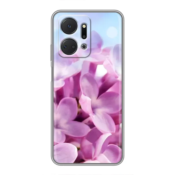 Чехол с рисунком «Сиреневые цветы» для Huawei Honor X7a Чехол с рисунком «Сиреневые цветы» для Huawei Honor X7a