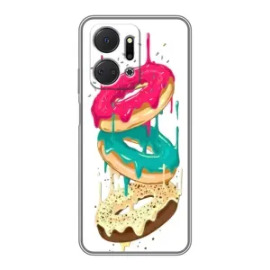 Чохол з зображенням смачної їжі для Huawei Honor X7a (Соковиті пончики)