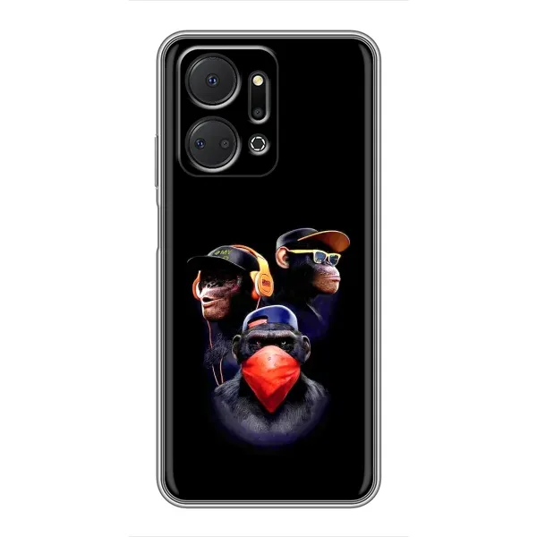 Чехол с рисунком «Три обезьяны» для Huawei Honor X7a Чехол с рисунком «Три обезьяны» для Huawei Honor X7a
