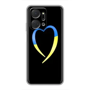Силиконовый Чехол на Huawei Honor X7a (Я-Украина) (Украинское сердце)