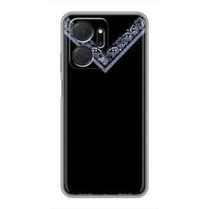 Силиконовый Чехол на Huawei Honor X7a (Воротник вышиванки)