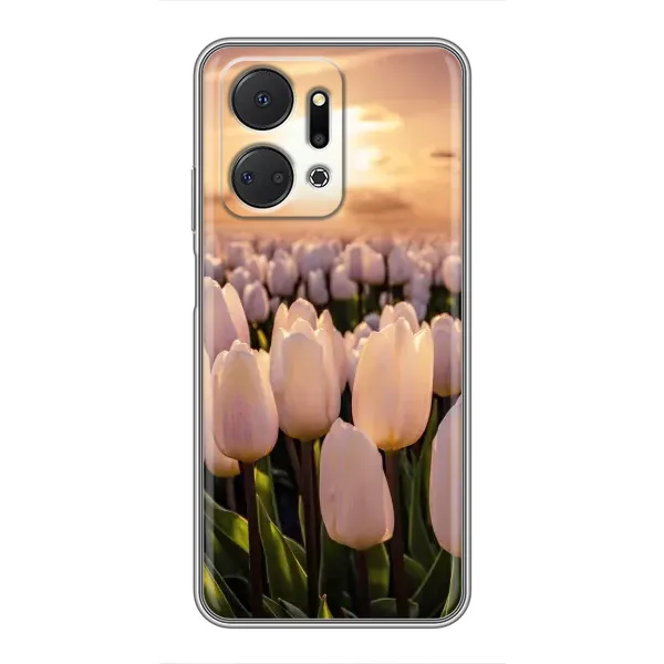 Чехол с рисунком «Закат с цветами» для Huawei Honor X7a Чехол с рисунком «Закат с цветами» для Huawei Honor X7a