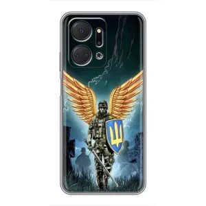 Патріотичний Чохол для Huawei Honor X7a (ЗСУ з крильми)