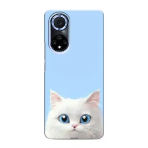 Чехол на тематику: Коты для Huawei Honor X7b (Белый кот)