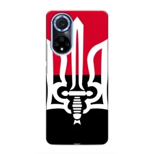 Чехлы УПА (Красно-Чёрный) на Huawei Honor X7b (Герб Украины)