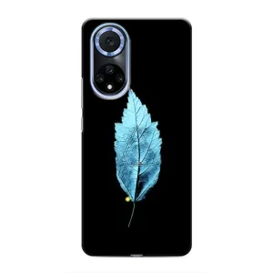 Чохол з картинками на чорному фоні для Huawei Honor X7b (Листя)