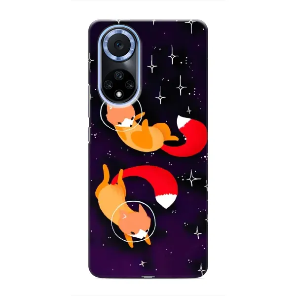 Чехол с рисунком «Лисы» для Huawei Honor X7b