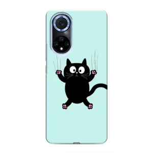 Силиконовый чехол с котиком для Huawei Honor X7b (Падающий кот)