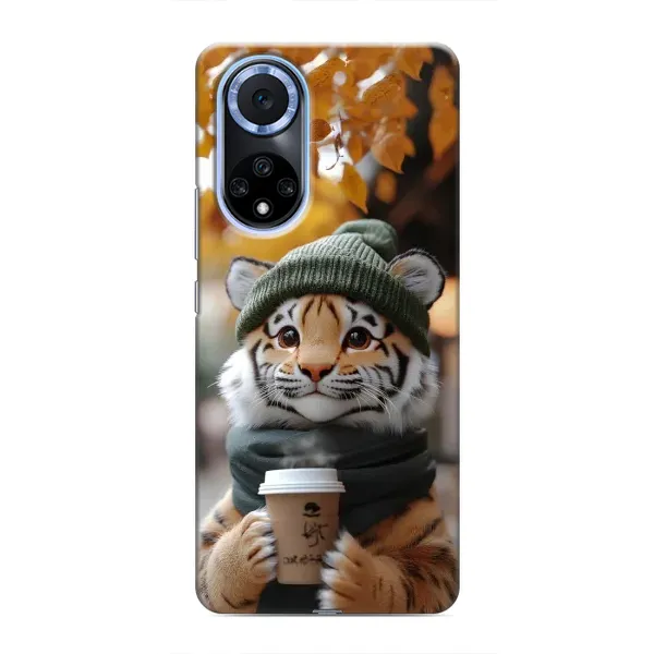 Чехол с рисунком «Тигр с кофе» для Huawei Honor X7b Чехол с рисунком «Тигр с кофе» для Huawei Honor X7b