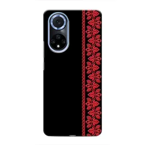 Силиконовый Чехол на Huawei Honor X7b с картинкой Вышиванки (Вышиванка на черном)