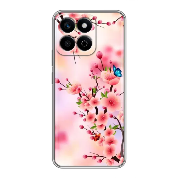 Чехол с рисунком «Бабочки на сакуре» для Huawei Honor X7c Чехол с рисунком «Бабочки на сакуре» для Huawei Honor X7c